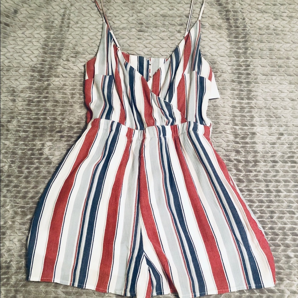 American Eagle Red White & Blue Romper